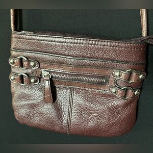 Etienne Aigner Brown Leather Crossbody Bag